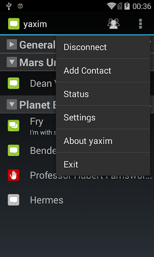 yaxim - XMPP/Jabber client Screenshots