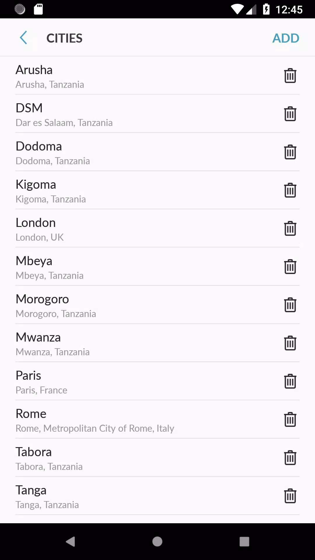 Tanzania Weather Screenshots