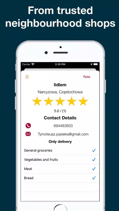 Groceries delivery Screenshots