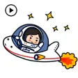 Cute Little Astronaut Sticker