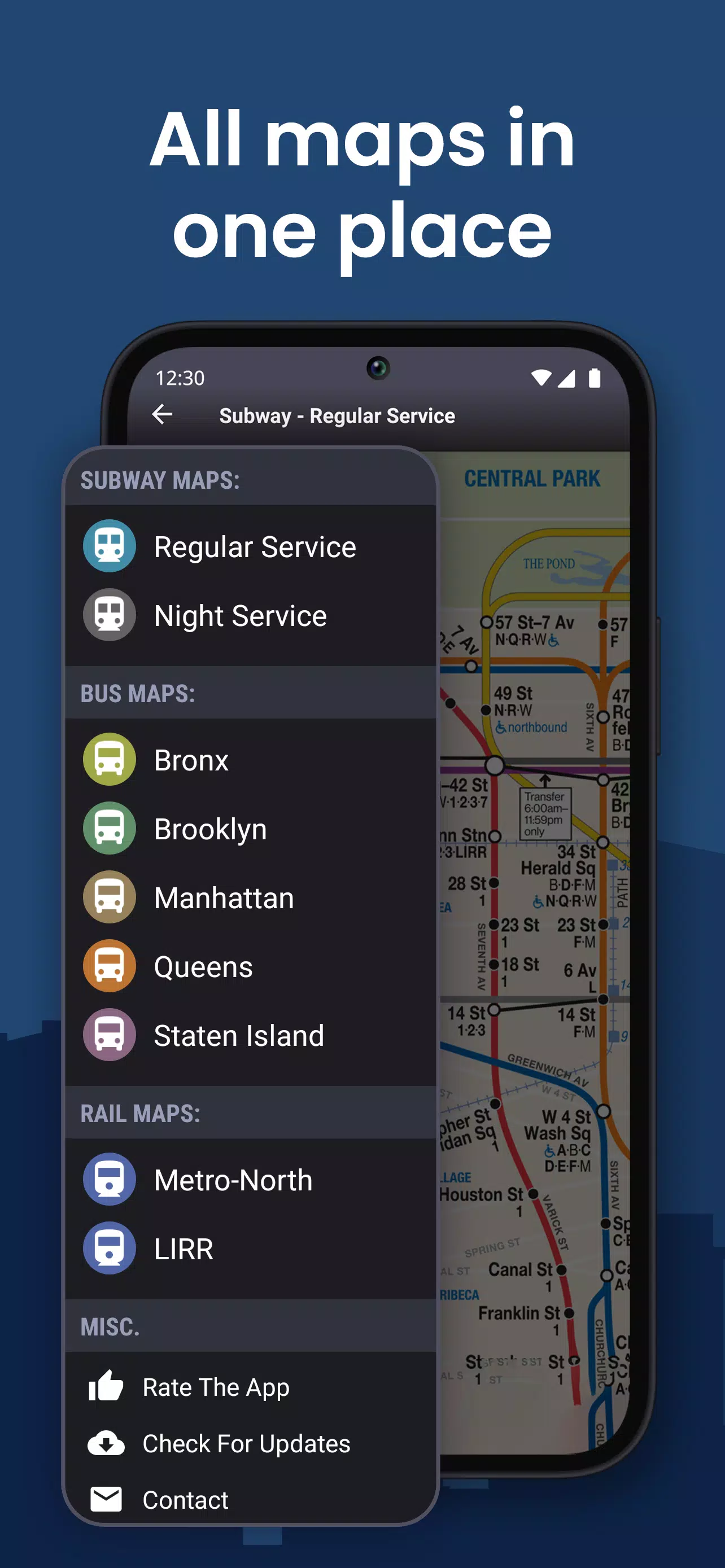 NYC Subway Map & MTA Bus Maps Screenshots