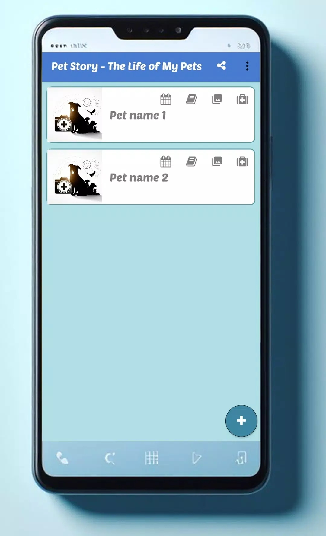 Pet care diary log - Pet Story Screenshots