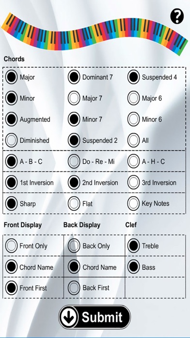 Piano Chords Flash Cards Screenshots