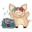 New year with Piggy - Stickers