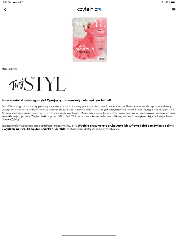 Czytelnia iPad Screenshots