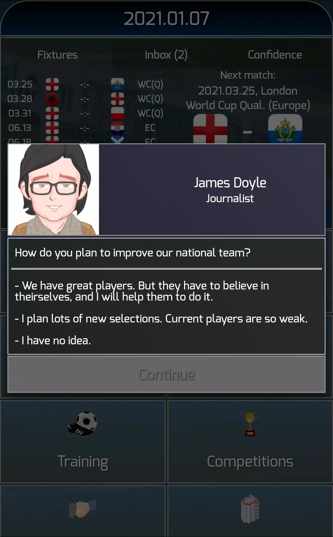 True Football National Manager Screenshots