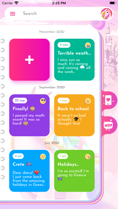 Unicorn Diary (with password) Screenshots