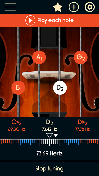 Double Bass Tuner Master Screenshots
