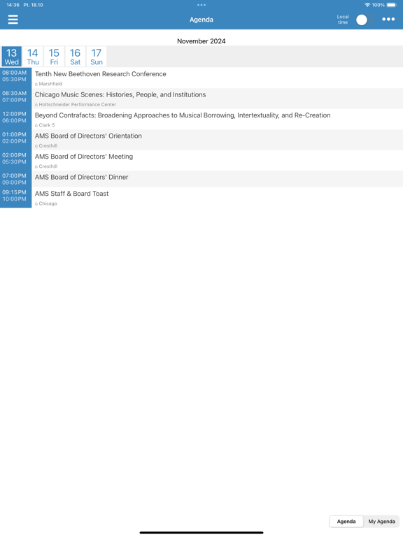 AMS 2024 Annual Meeting iPad Screenshots