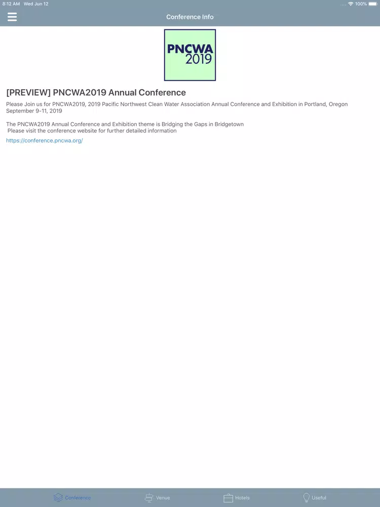 PNCWA2019 Annual Conference iPad スクリーンショット