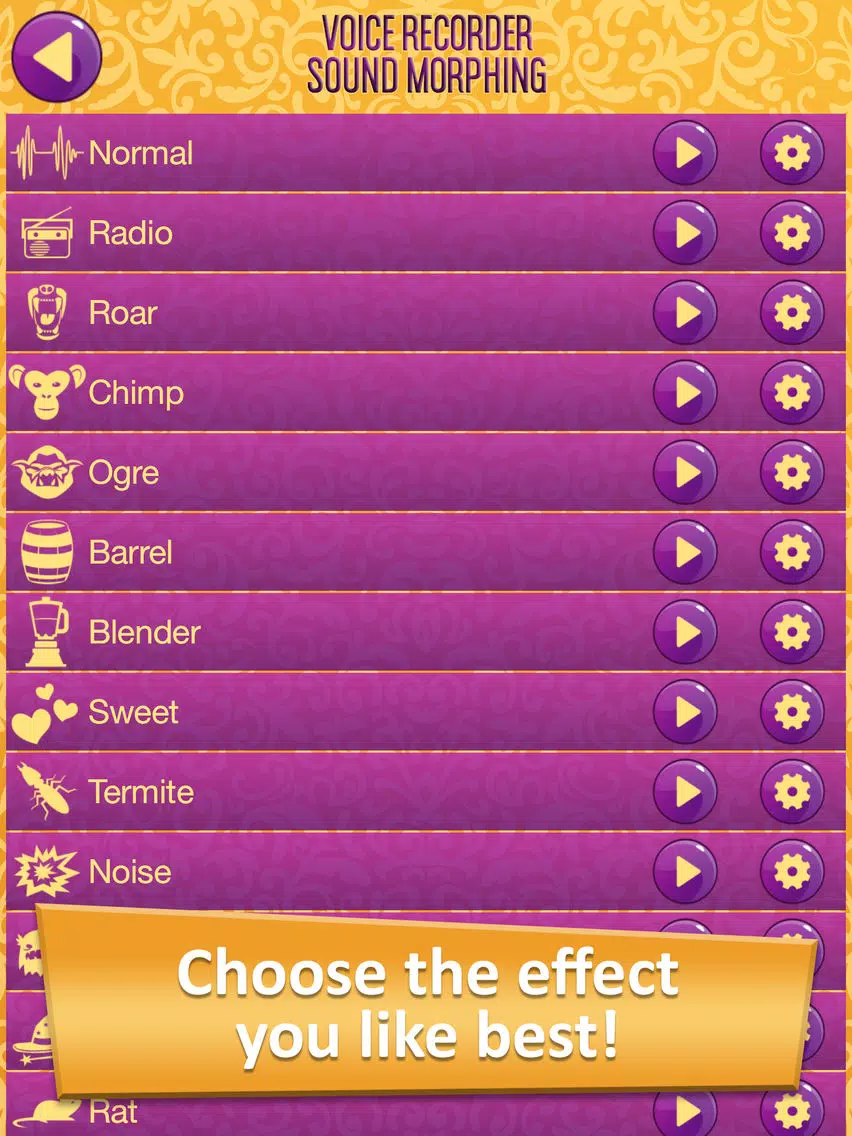 Voice Recorder Sound Morphing & Audio Effects - Transform your Speech with Vocal Changer iPad Screenshots