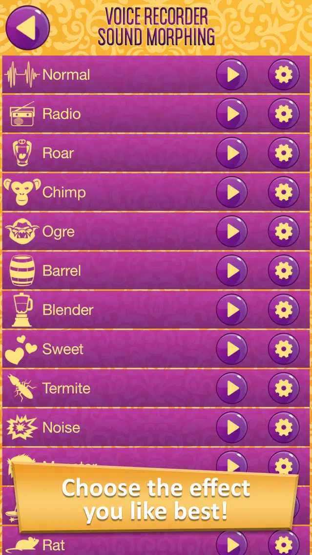 Voice Recorder Sound Morphing & Audio Effects - Transform your Speech with Vocal Changer Screenshots