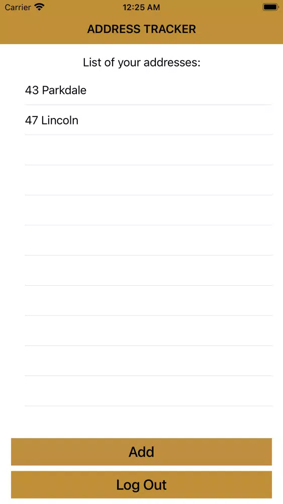 Address Tracker Screenshots
