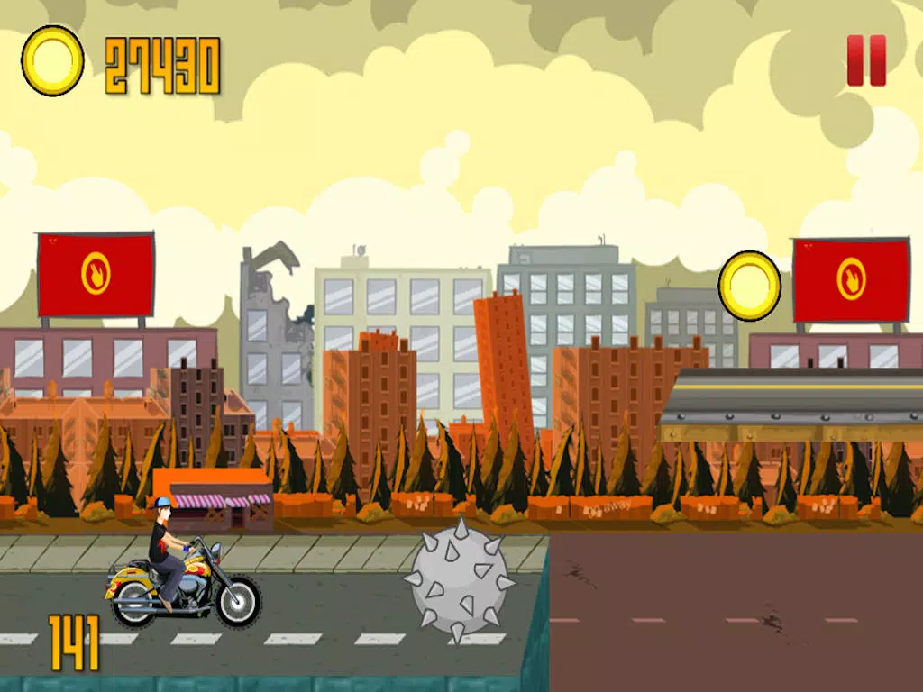 A Flying Bike from Hell – High Speed Motorcycle Adventure Race on the Streets of Danger iPad 应用截图