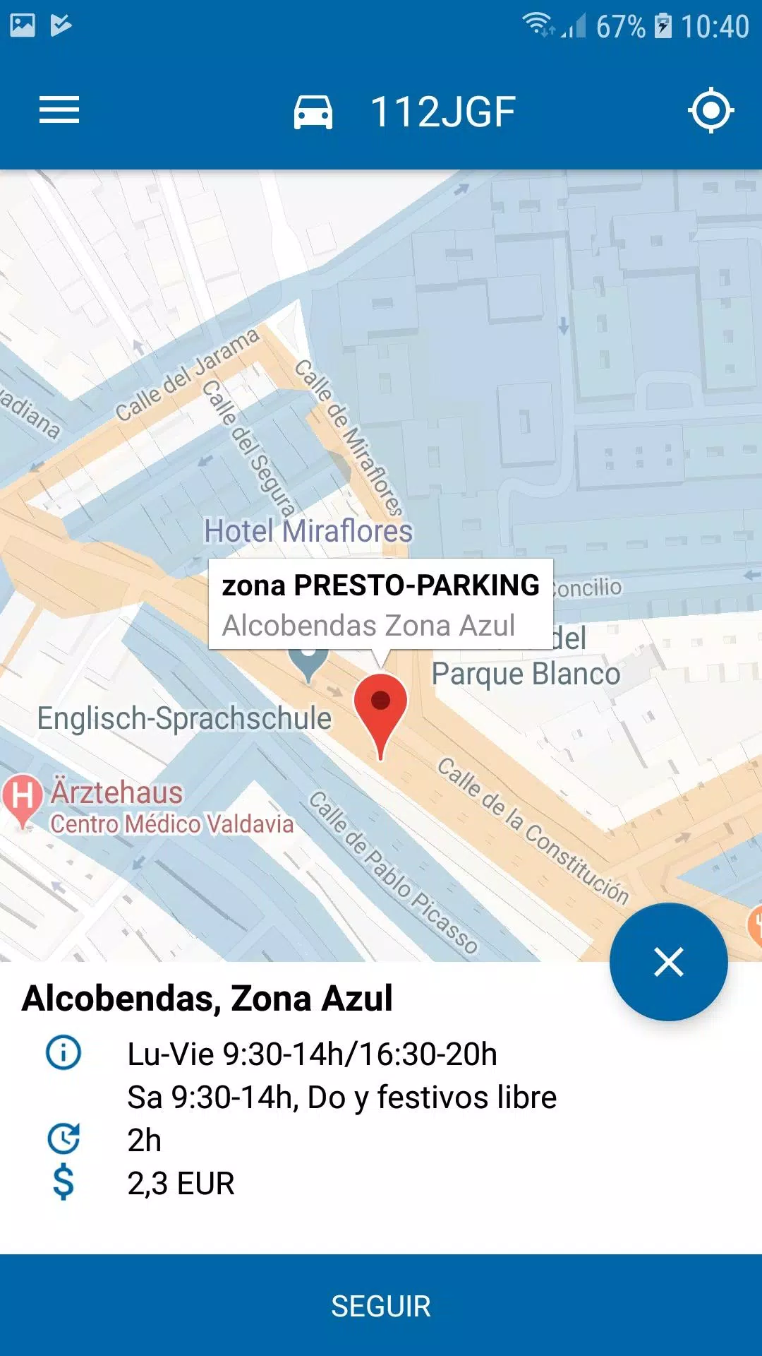 PRESTOPARKING app zona azul Screenshots