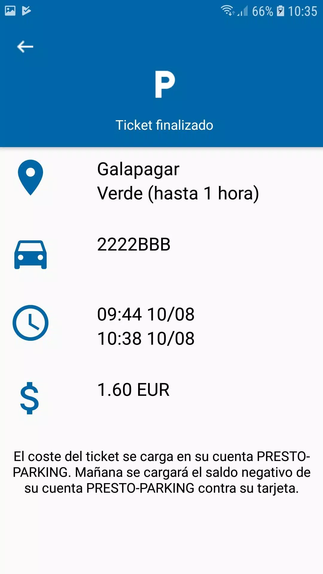PRESTOPARKING app zona azul Screenshots