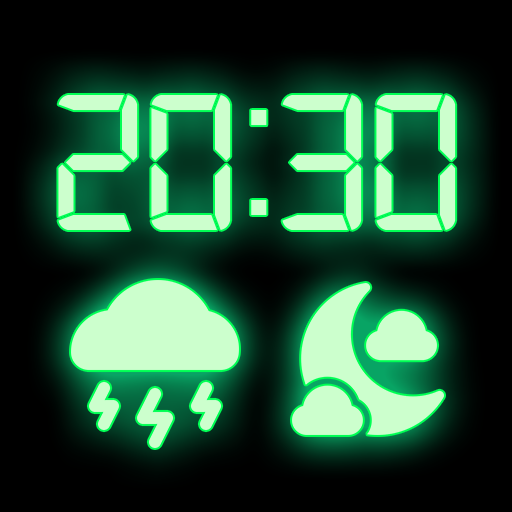 Weather Night Dock with clock Weather Night Dock with clock