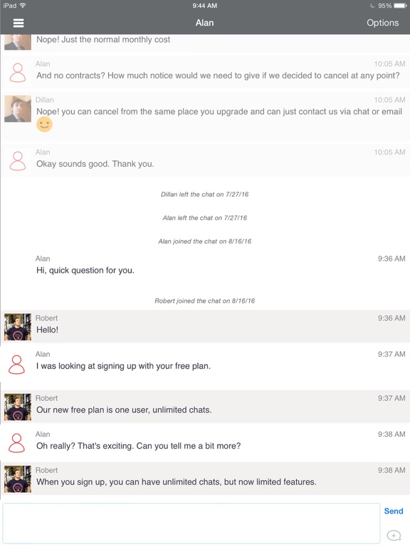 Pure Chat : Live Website Chat iPad Screenshots