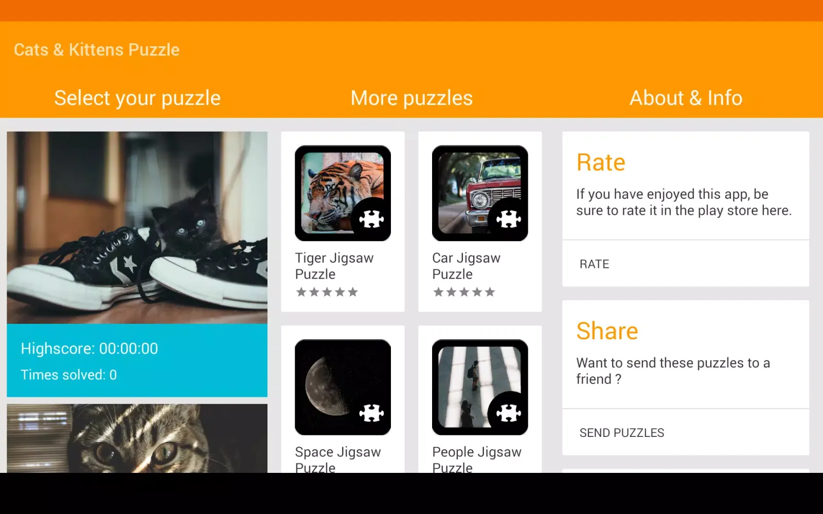 Cats & Kitten Puzzle Screenshots