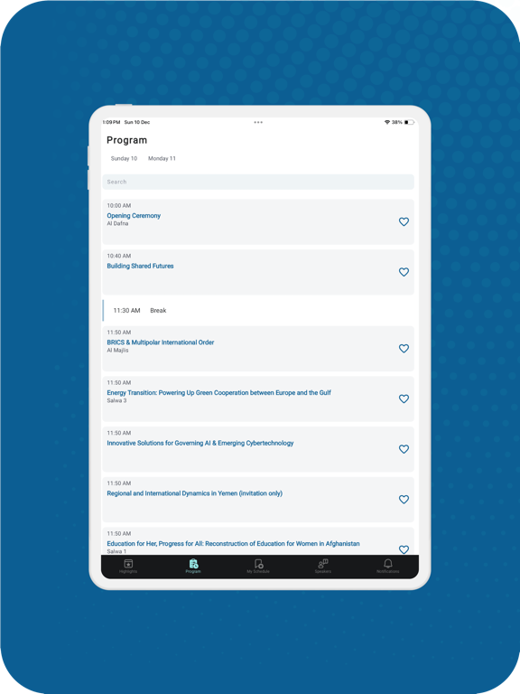 Doha Forum iPad Screenshots