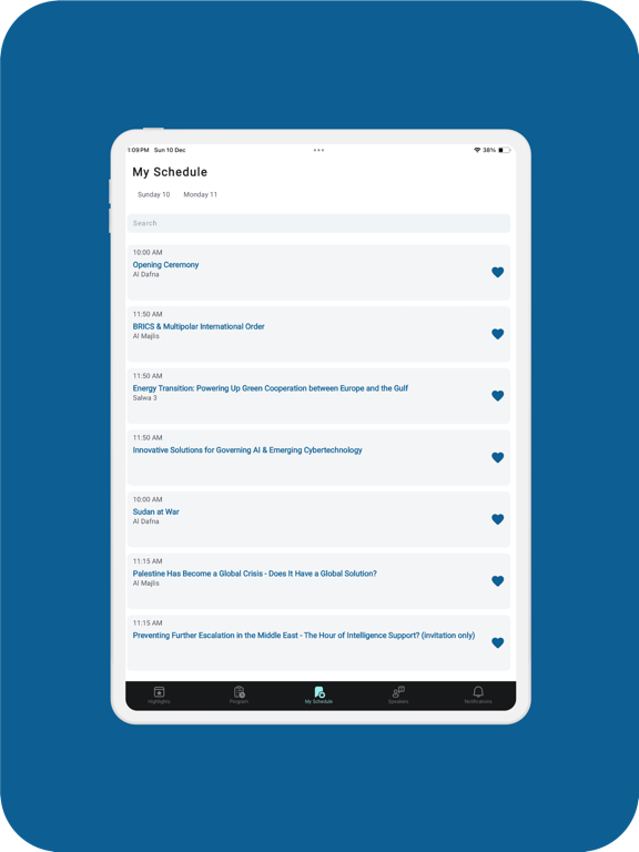 Doha Forum iPad Screenshots