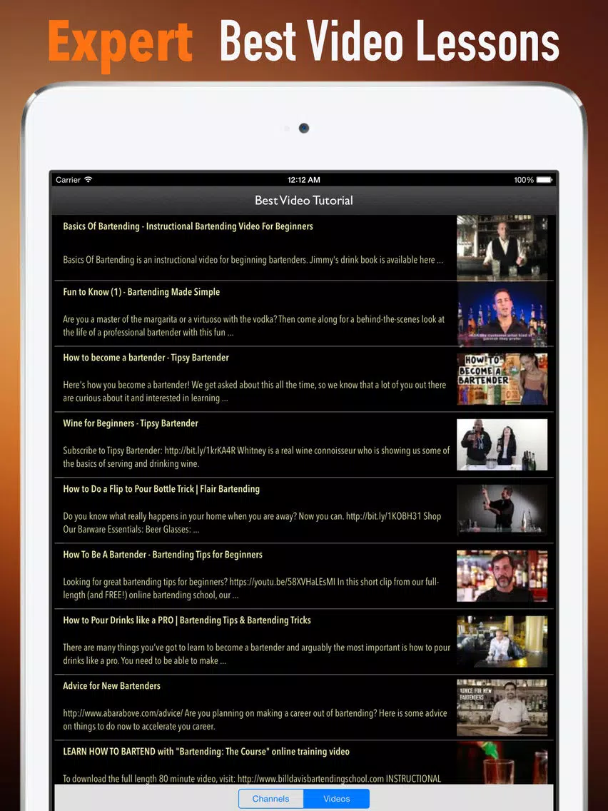 Bartender for Beginners:Tips and Tutorial iPad Screenshots