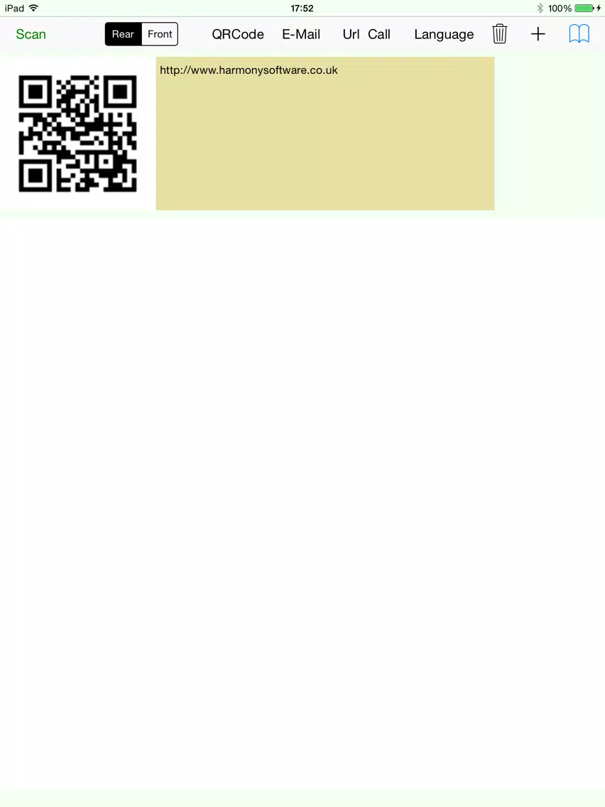 QR-Code and Barcode Scanner & Generator with Control from file option iPad Screenshots