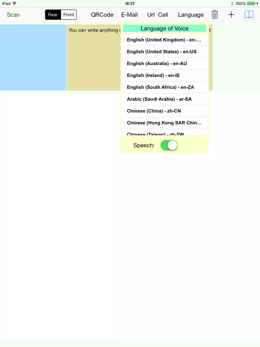 QR-Code and Barcode Scanner & Generator with Control from file option iPad Screenshots