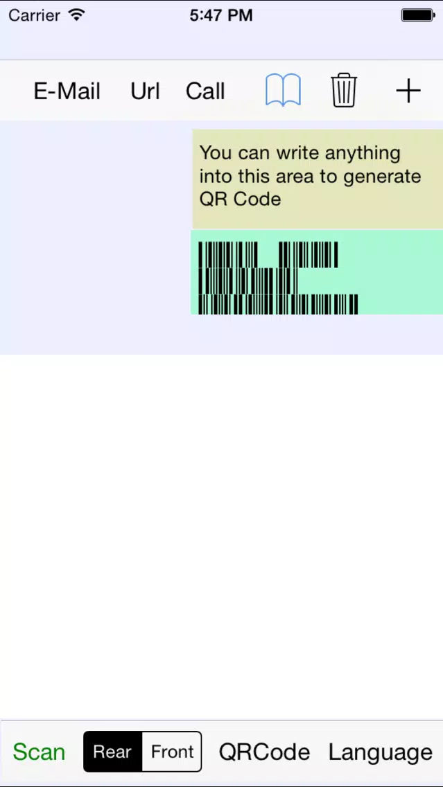 QR-Code and Barcode Scanner & Generator with Control from file option Screenshots