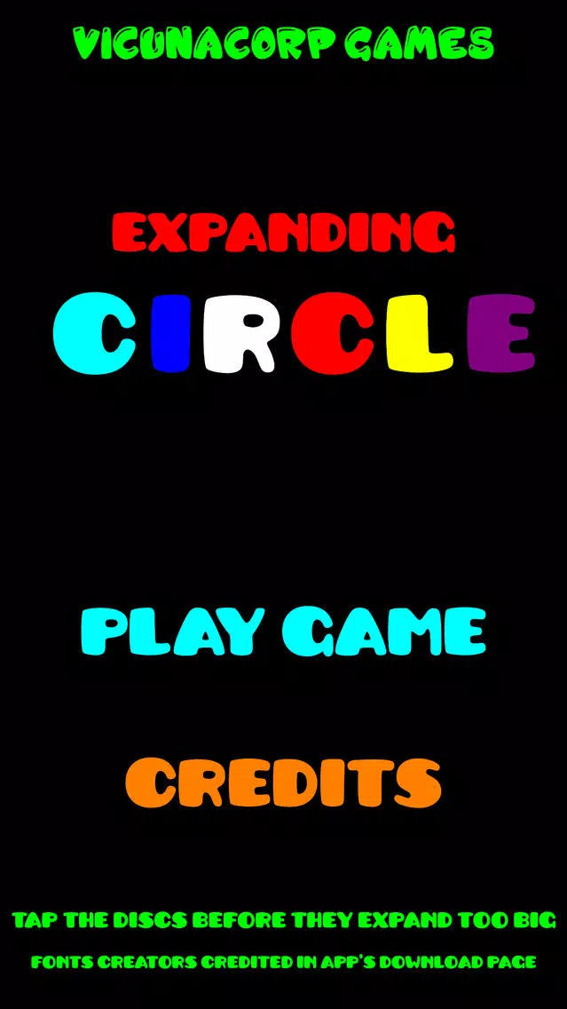 Capturas de tela do Expanding Circle