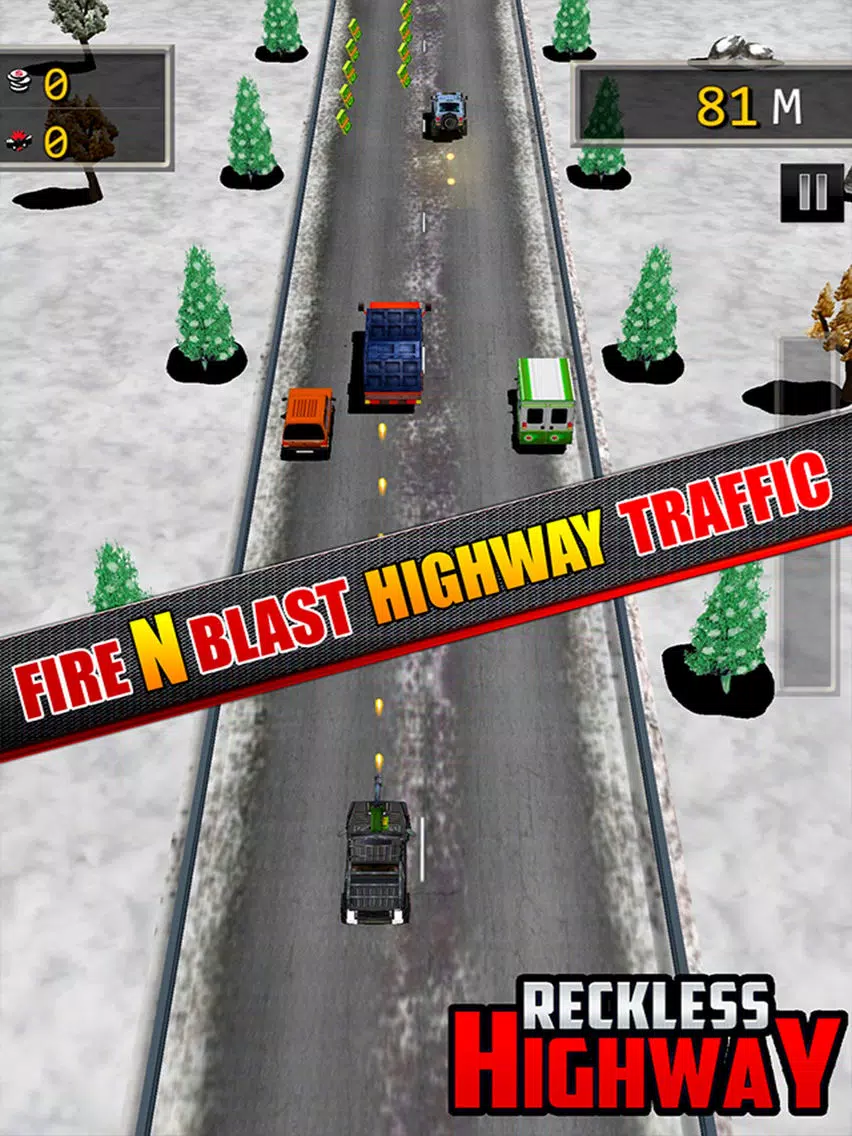 Capturas de tela do Reckless Highway - 3D Shooting And Racing Game iPad 