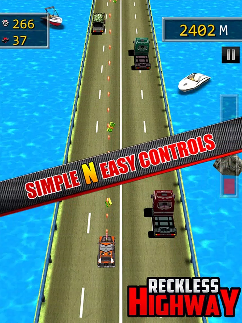 Capturas de tela do Reckless Highway - 3D Shooting And Racing Game iPad 