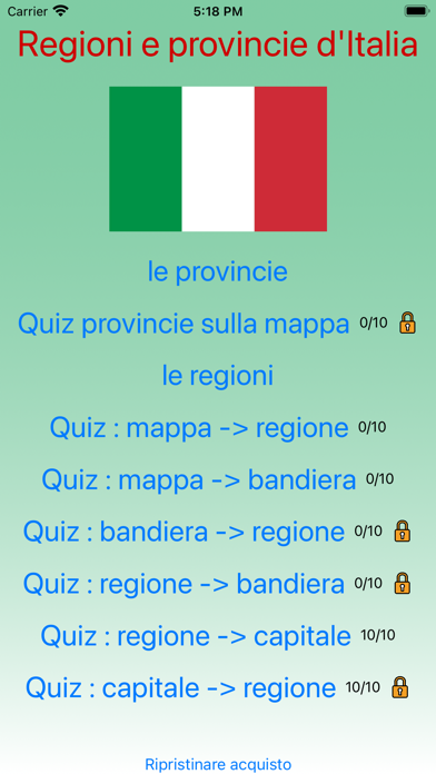 Regioni e provincie d'Italia Screenshots