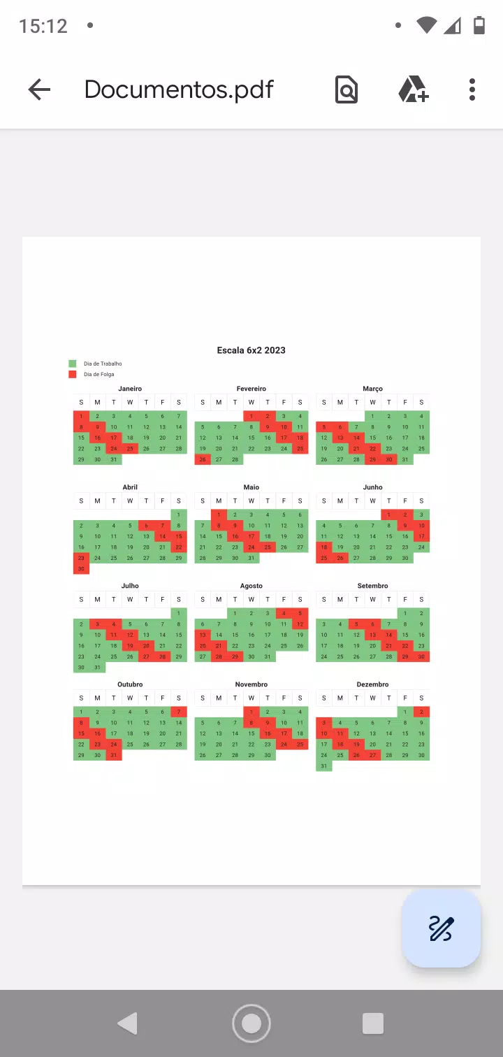 Create Work Shift Schedule スクリーンショット