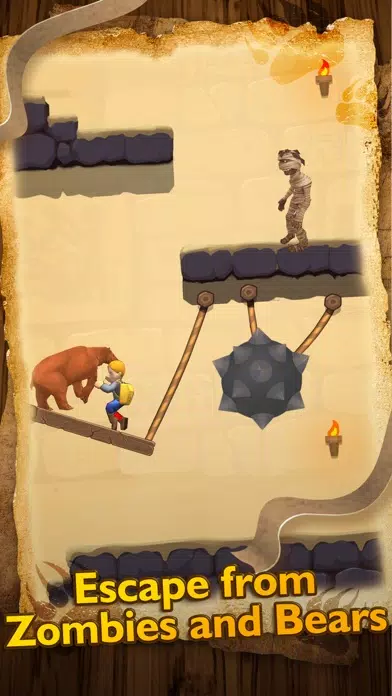 Tangkapan skrin Temple Escape - Rope Puzzle