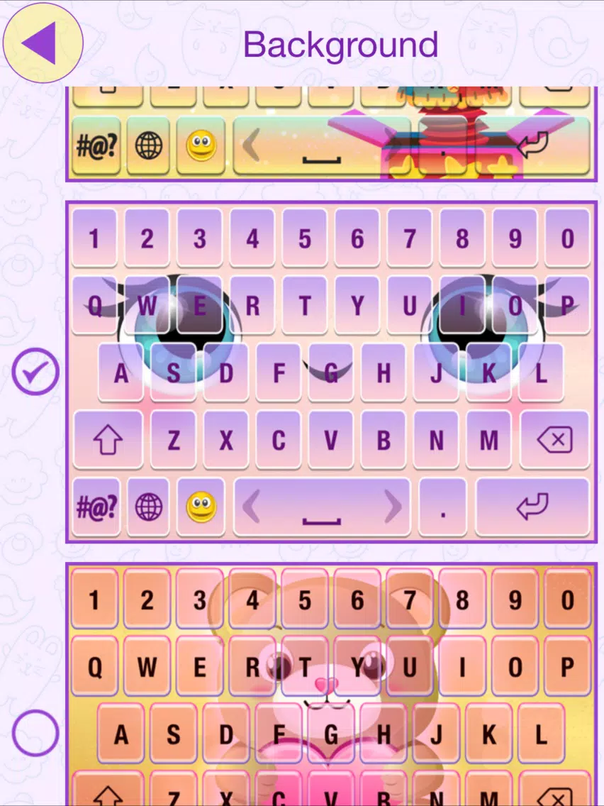 Cute Cartoon Keyboard Themes iPad Screenshots