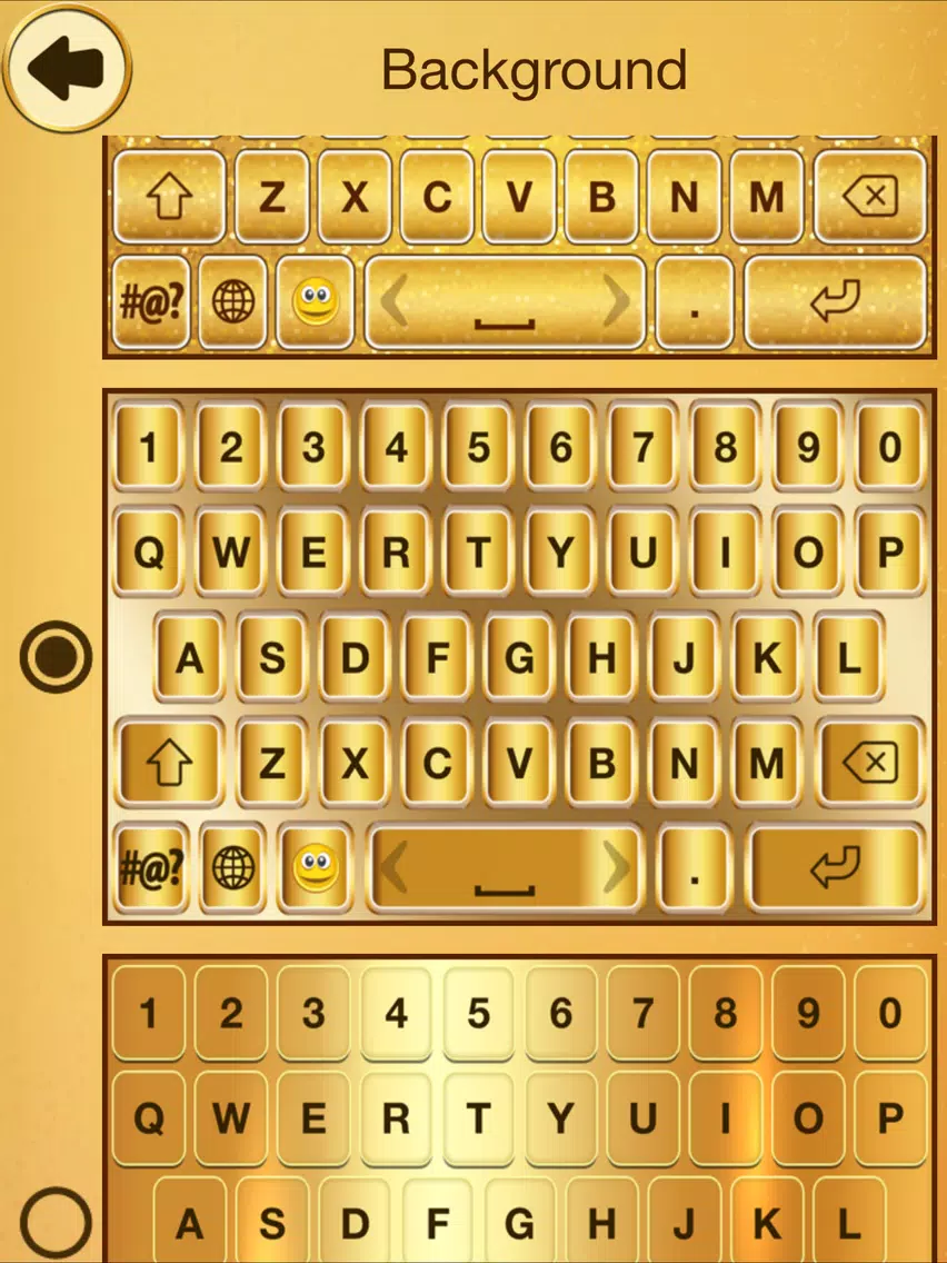Gold Emoji Keyboard Themes iPad Screenshots