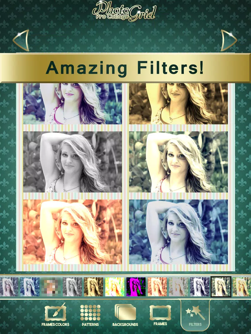 Photo Grid Pro Collage Maker & Selfie Editor: Art of Photography Studio iPad Screenshots