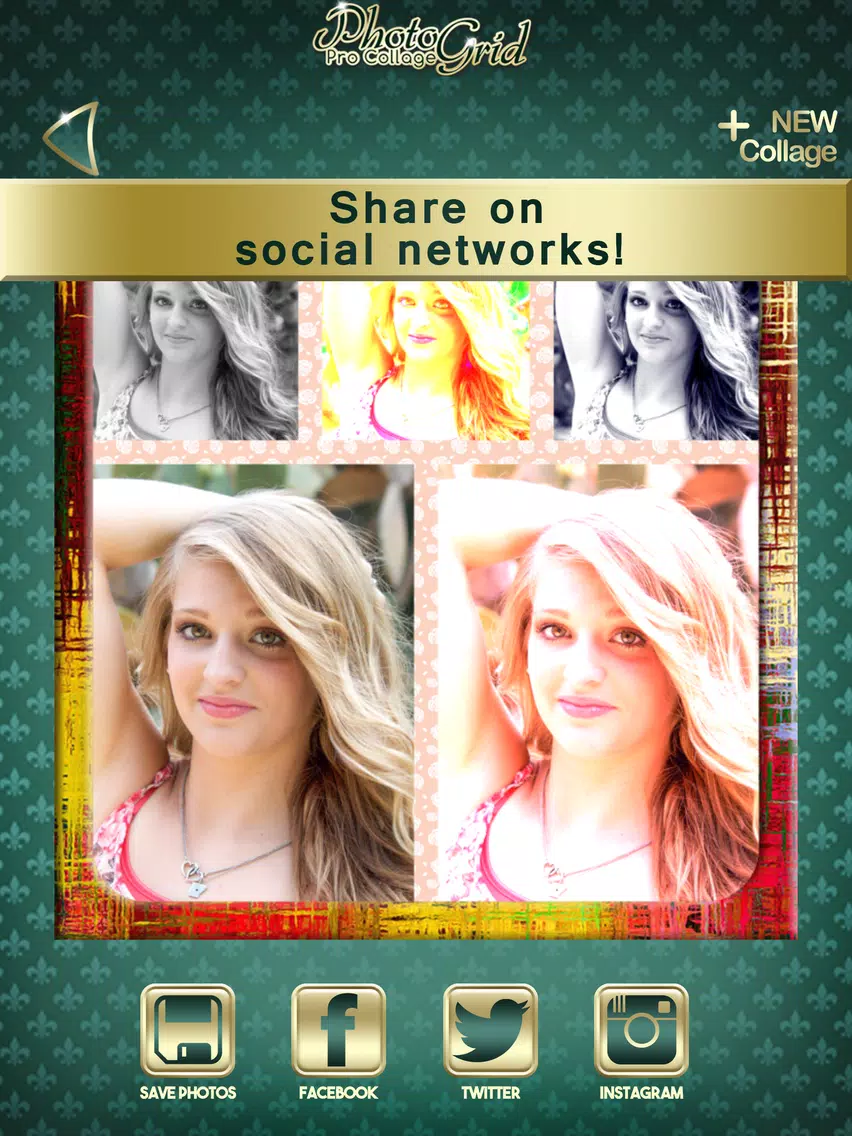 Photo Grid Pro Collage Maker & Selfie Editor: Art of Photography Studio iPad Screenshots