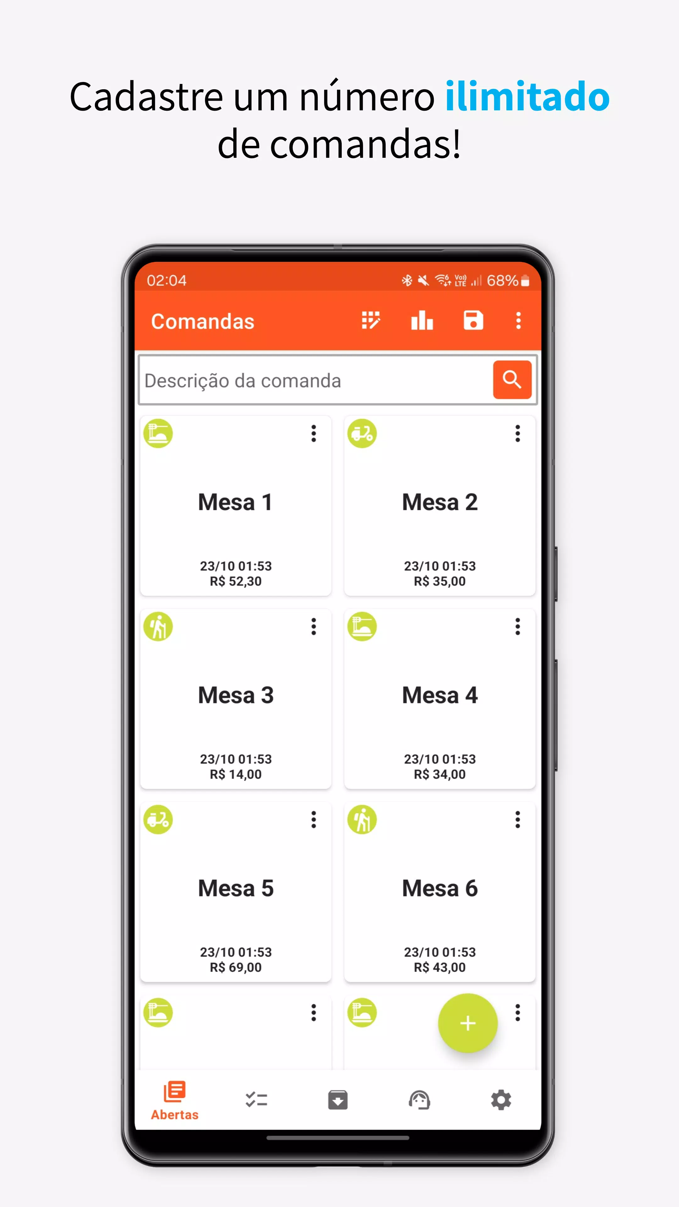 Comanda eletrônica Screenshots