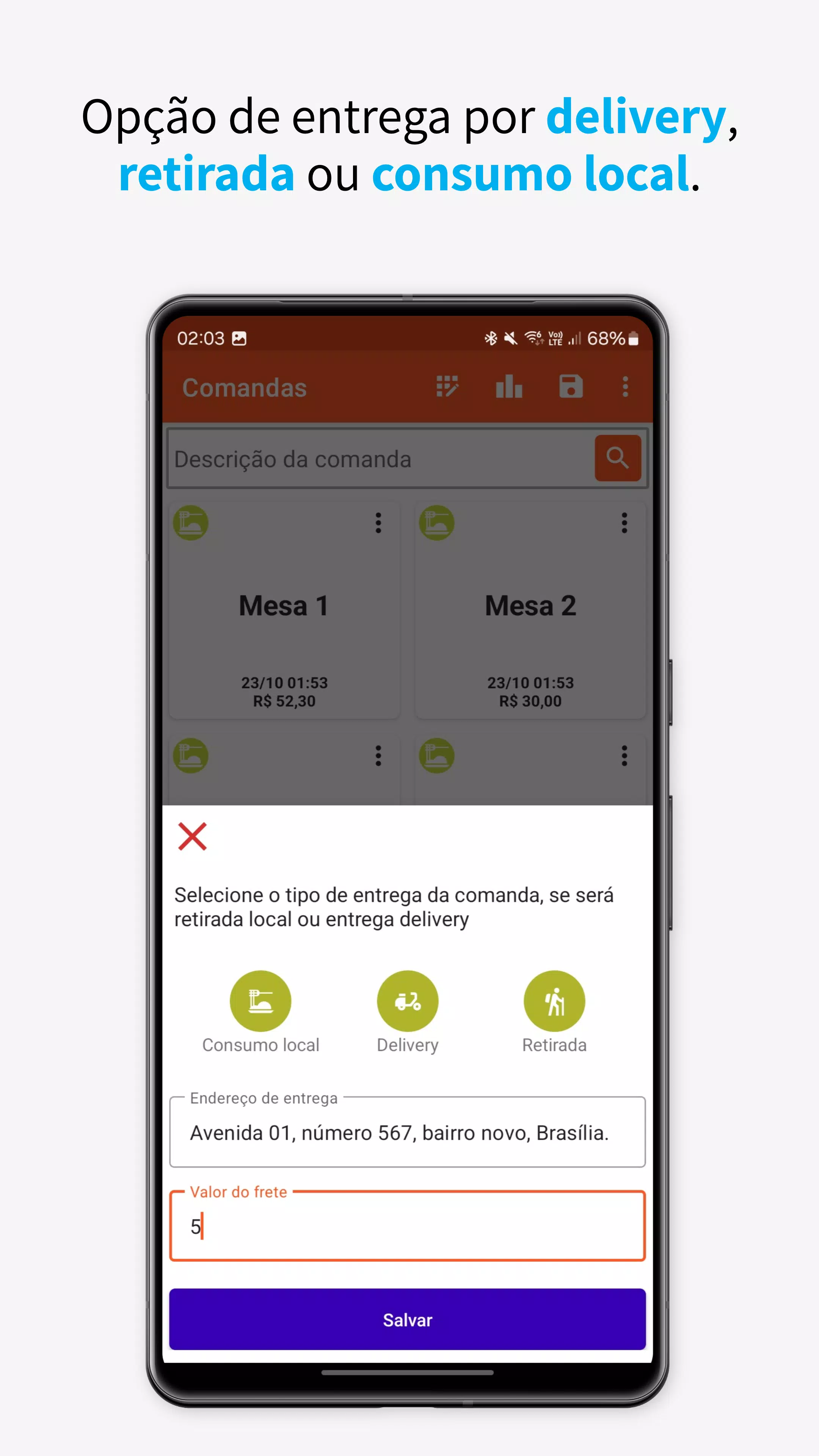 Comanda eletrônica Screenshots
