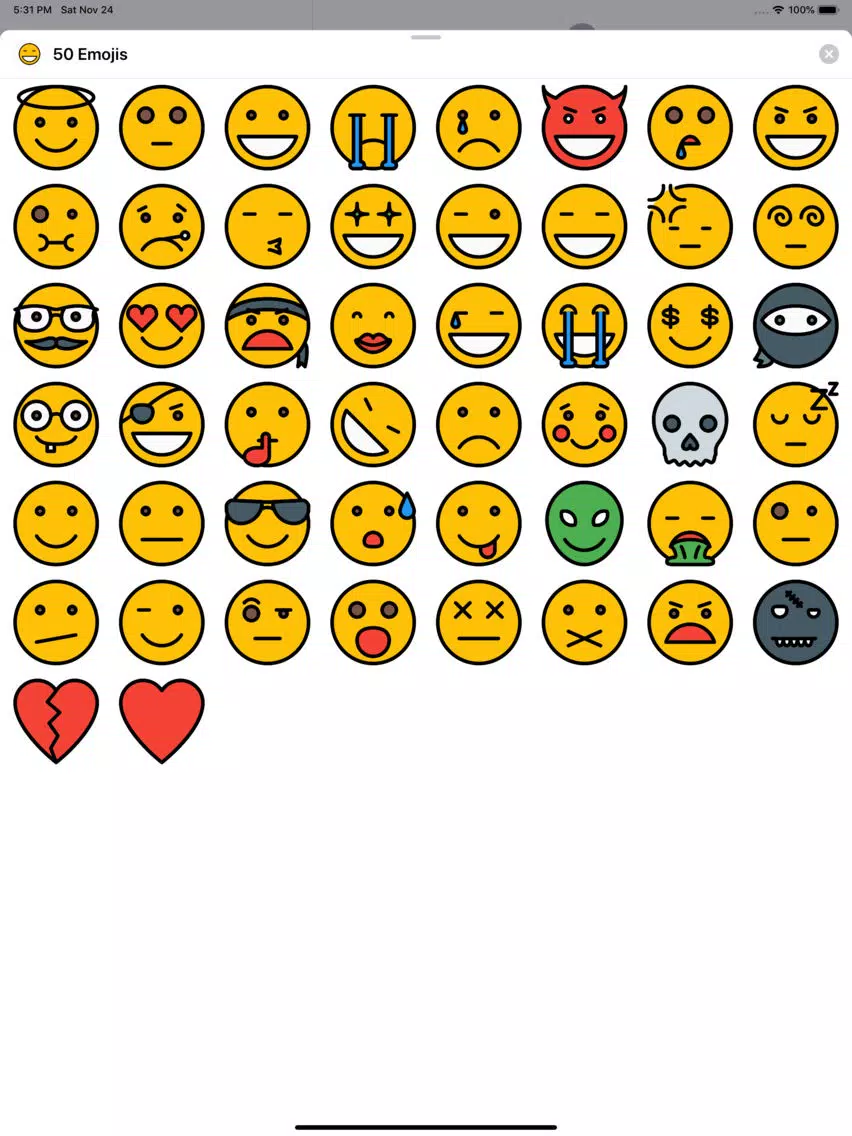 50 Emojis iPad Screenshots