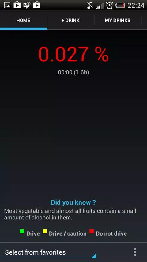 AutoSafe Drinking (BAC calc) Screenshots