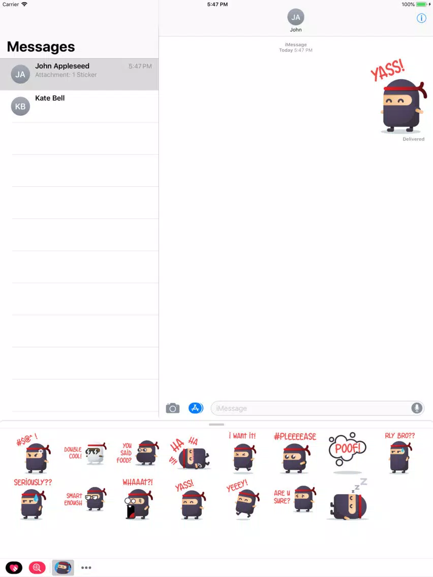 Ninja Dojo Stickers iPad Screenshots