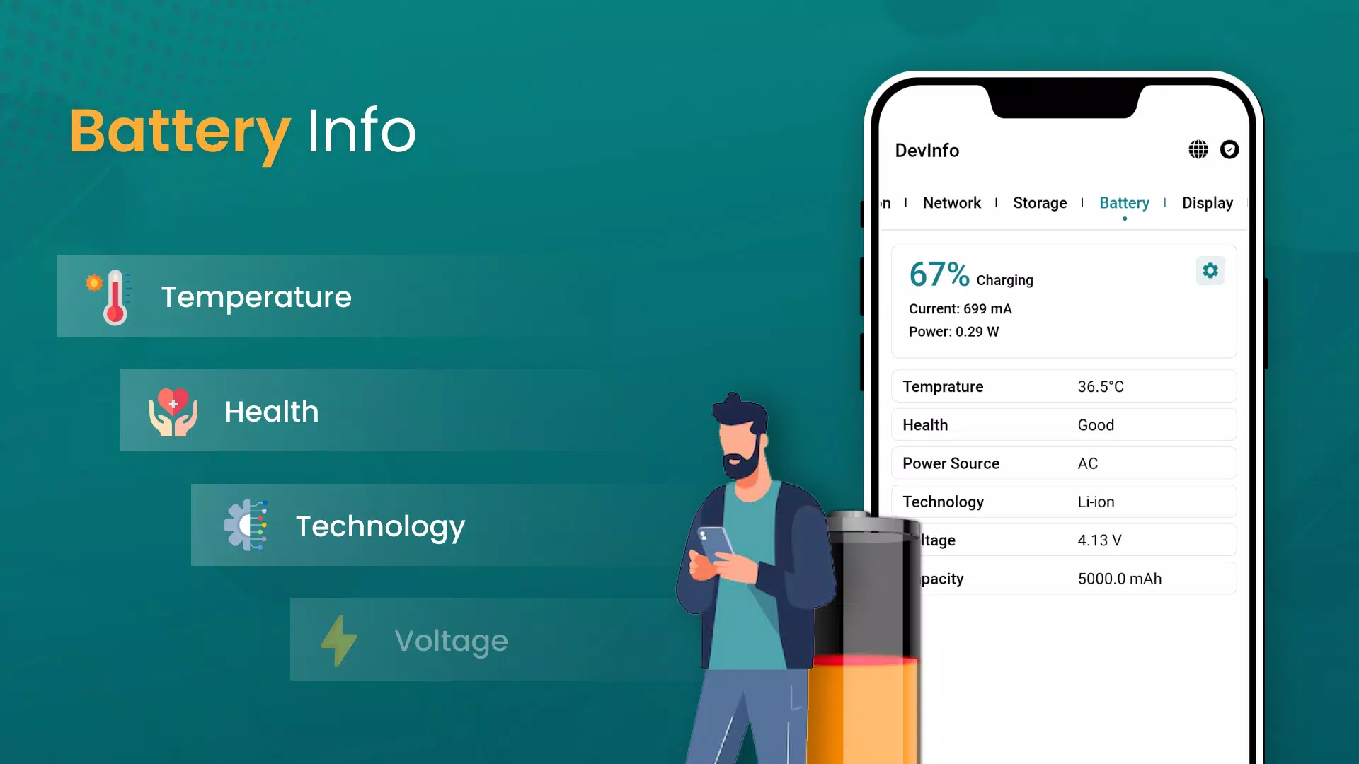 Device Info View: Phone Info Screenshots