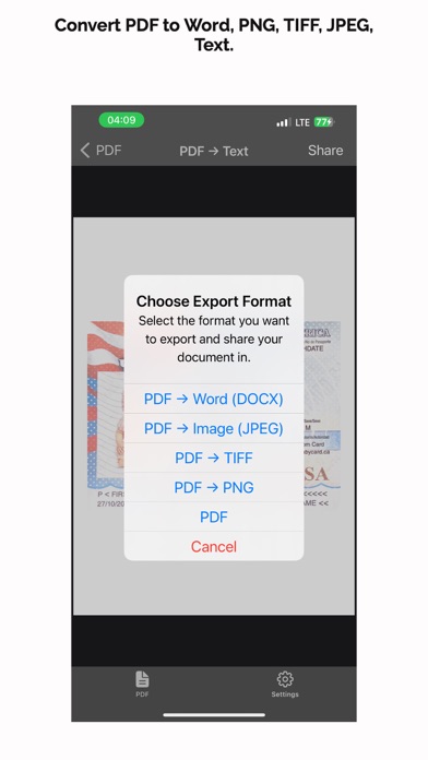ScanOCRApp - Scan PDF to Word Screenshots