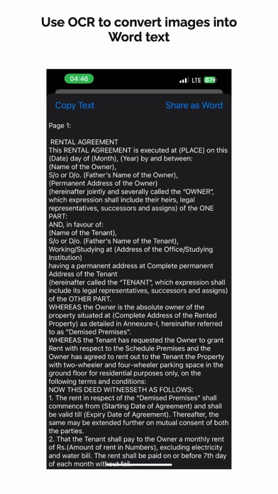ScanOCRApp - Scan PDF to Word Screenshots