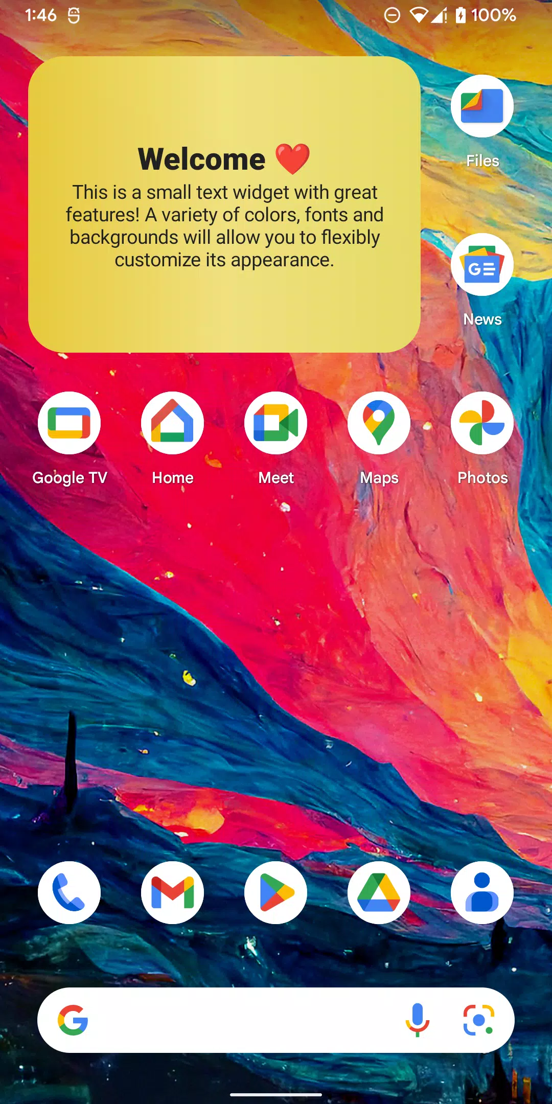 Sticky Notes text widget Screenshots