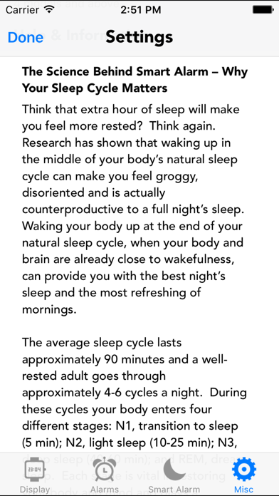 Smart Alarm-sleep cycle saving Screenshots