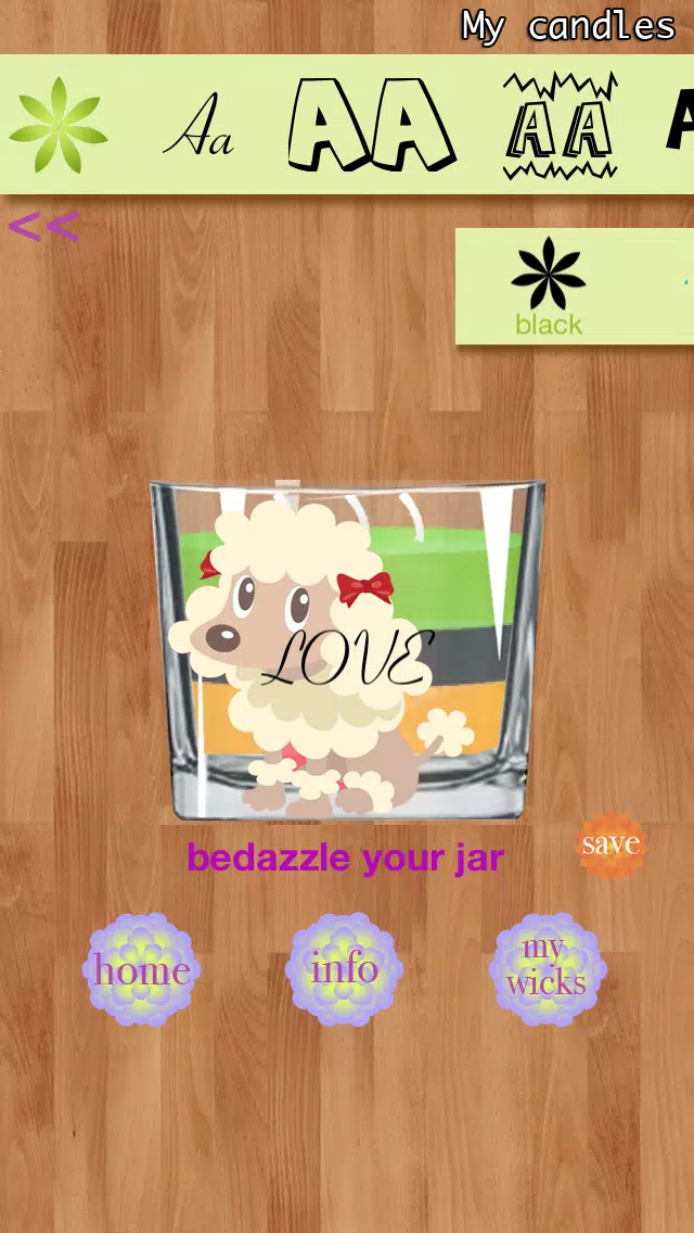 !My Candles, with "share" feature and collection of custom wicks and music. Lite Screenshots
